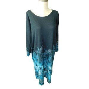 Avenue Size 18/20W Plus Size Knit 3/4 Sleeve Dress NWT $60